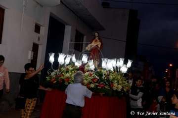  Procesión sin presencia policial en Ojos de Garza (Foto TA)